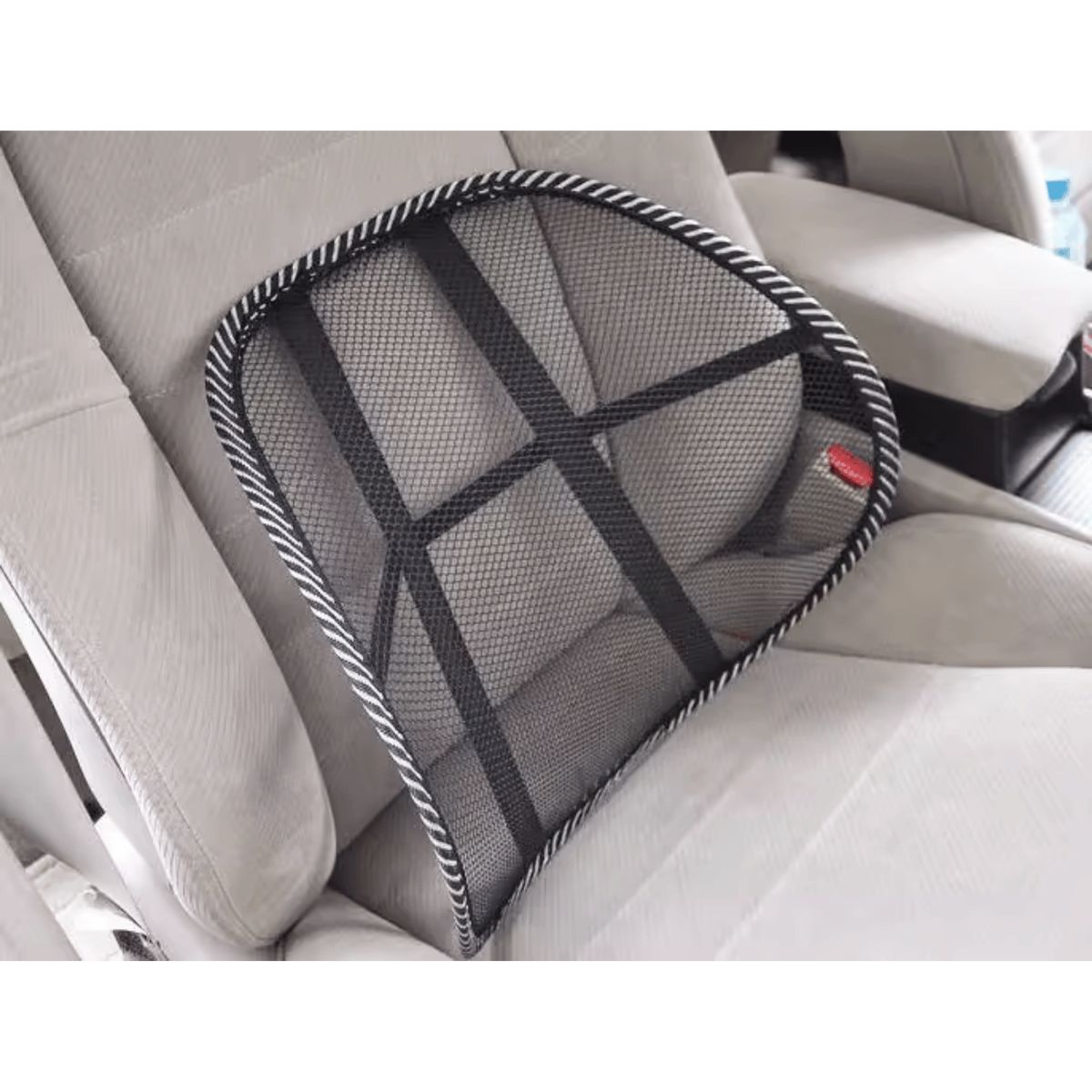 HOMESTAR - Respaldo lumbar ergonómico de malla negra para asiento de auto