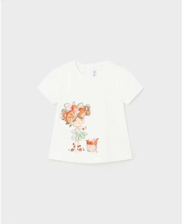 Camiseta estampada better cotton bebe nina Blanco 9 MESES