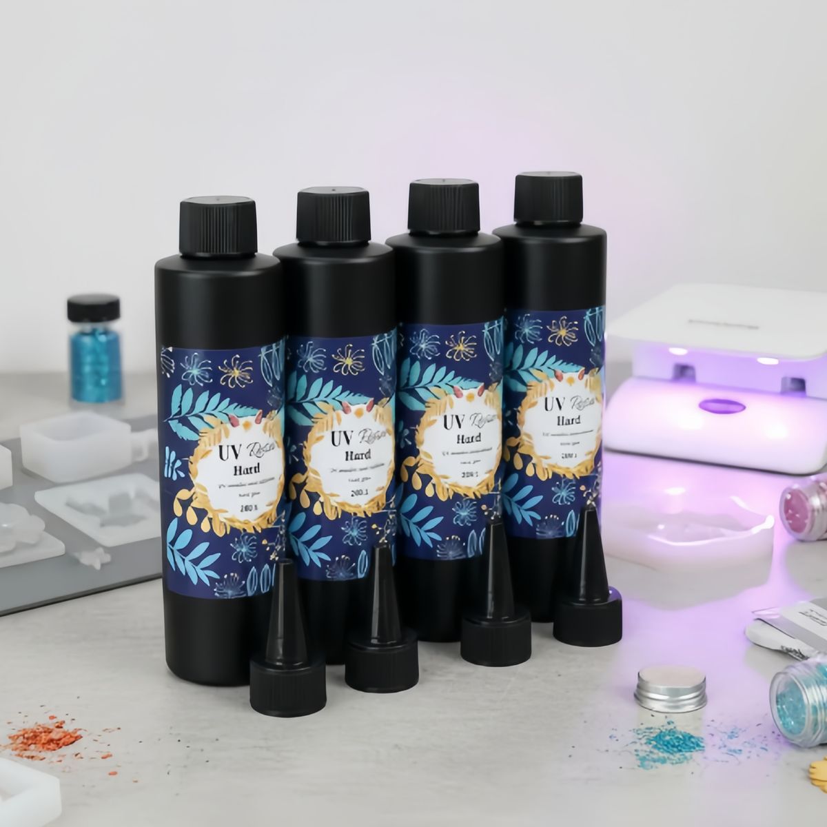 GENERICO - Resina Uv Cristal Curado Ultravioleta Bisuterías Joyas 200g
