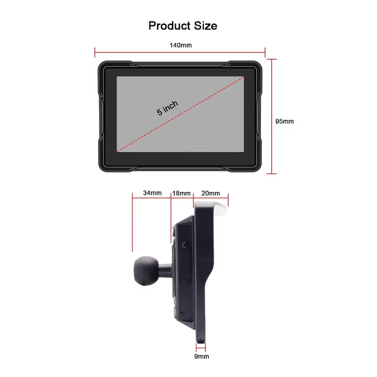 GENERICO - Pantalla Tactil Carplay Android Para Moto