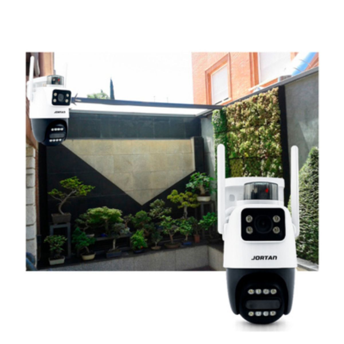 GENERICO - Camara De Vigilancia IP Wifi Doble Camara Con Zoom  De 14 LED Y Resolucion De 3 MP. Compatible
