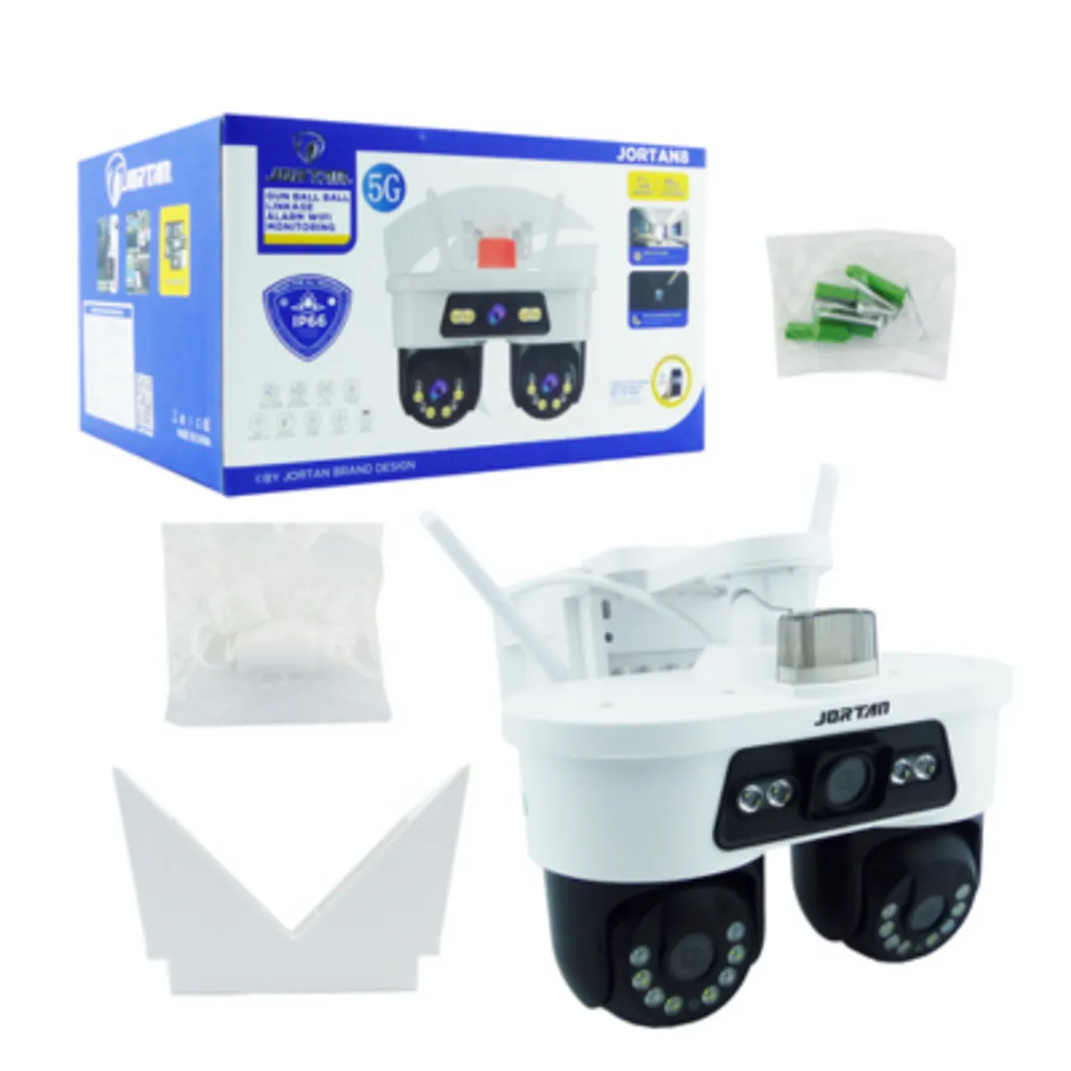 GENERICO - Camara De Vigilancia IP De 3 Camaras Y 20 LED, Dual Band 2.4 Y 5 G Compatible
