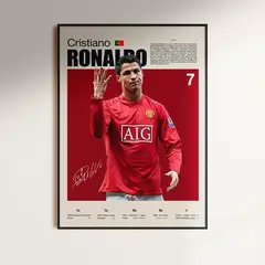 GENERICO - Cuadro Cristiano Ronaldo CR7 Primer Manchester United + Marco