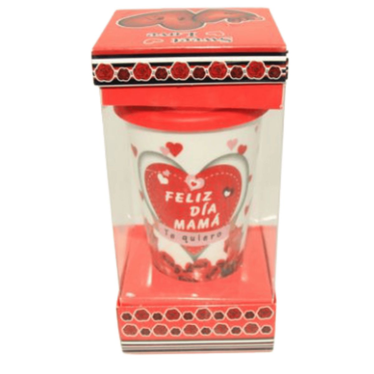 HOMESTAR - Vaso Térmico Feliz Día Mamá Plástico con Tapa