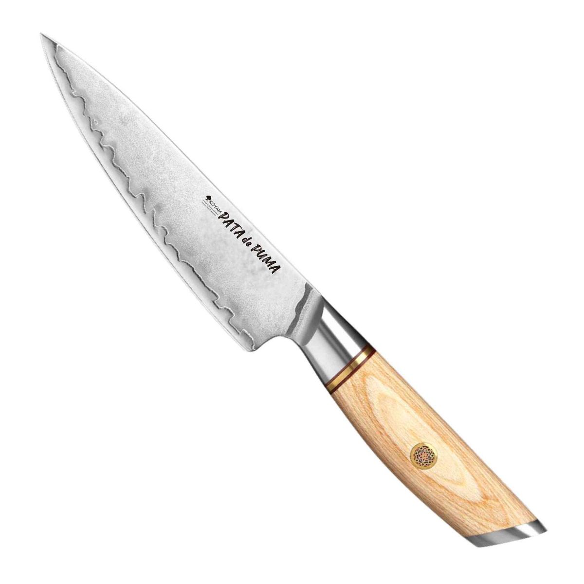 KOYAM - Cuchillo multiuso 13cm Pata de Puma de Acero Compuesto