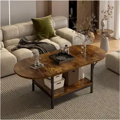 HOMER DESIGN - Mesa De Centro Plegable Minimalista Ancho 60-120 Cm