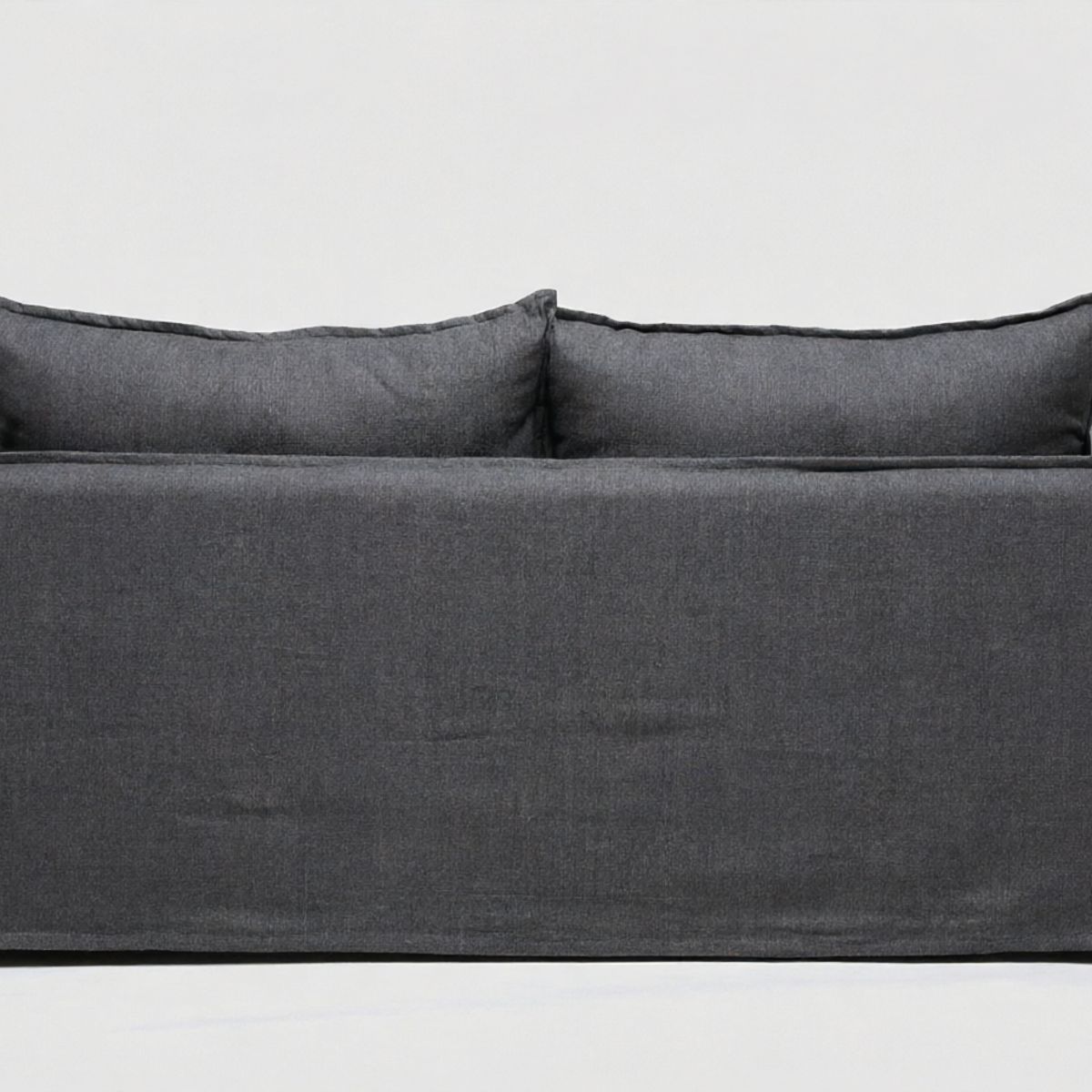 INTERMUEBLES - Sofa Pagani 2 Cuerpos Tela Lino Gris