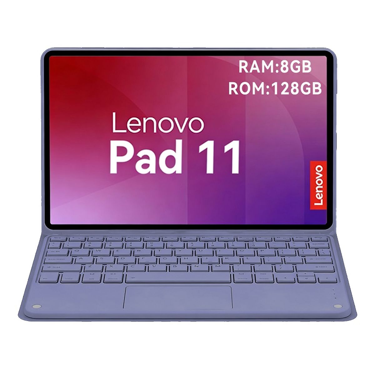 LENOVO - Tablet Lenovo Pad 11 2025 8+128GB 11" WIFI 2.5K-Gris+Teclado Púrpura