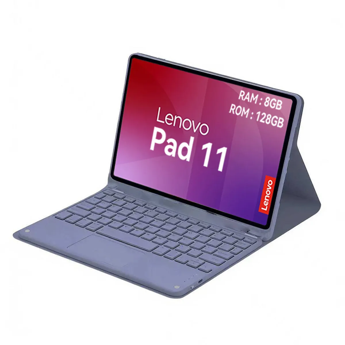 LENOVO - Tablet Lenovo Pad 11 2025 8+128GB 11" WIFI 2.5K-Gris+Teclado Púrpura