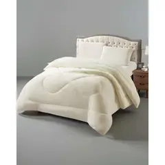 GENERICO - Cubrecama plush con chiporro Acolchado liso plaza y media