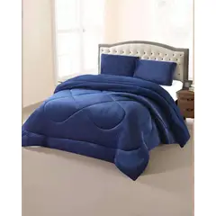 GENERICO - Cubrecama plush con chiporro Acolchado liso plaza y media