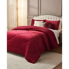 GENERICO - Cubrecama plush con chiporro Acolchado liso 2 plazas