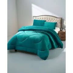 GENERICO - Cubrecama plush con chiporro Acolchado liso 2 plazas