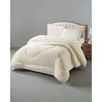 Cubrecama plush con chiporro Acolchado liso 2 plazas