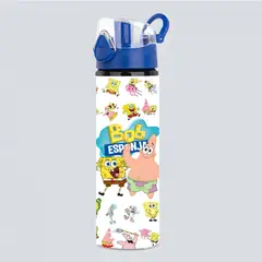 SM - Botella de Agua Bob Esponja 750 ml de Aluminio - Libre de BPA - Uso Diario