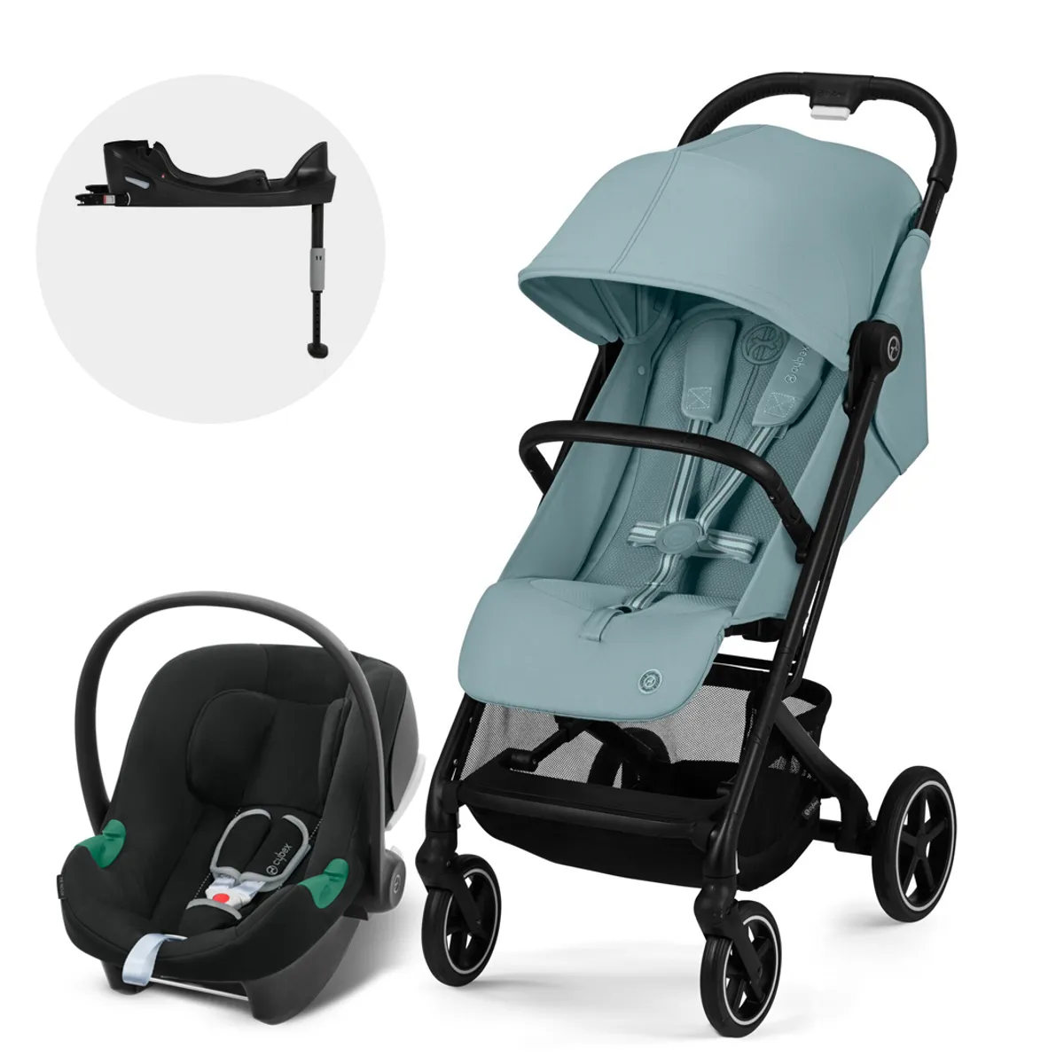 CYBEX - Coche Travel System Beezy BLK + Aton B2 + Base