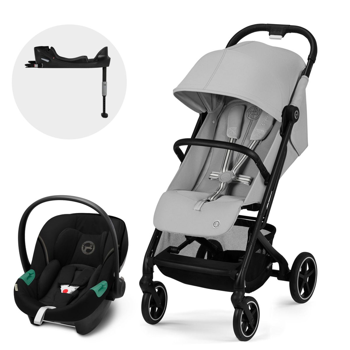 CYBEX - Coche Travel System Beezy BLK + Aton S2 + Base