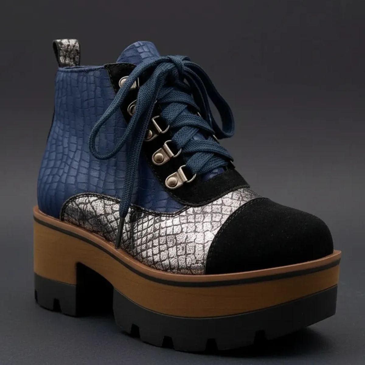 VERAZZI - Botín Niña con Plataforma Azul