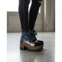 Botín Niña con Plataforma Azul