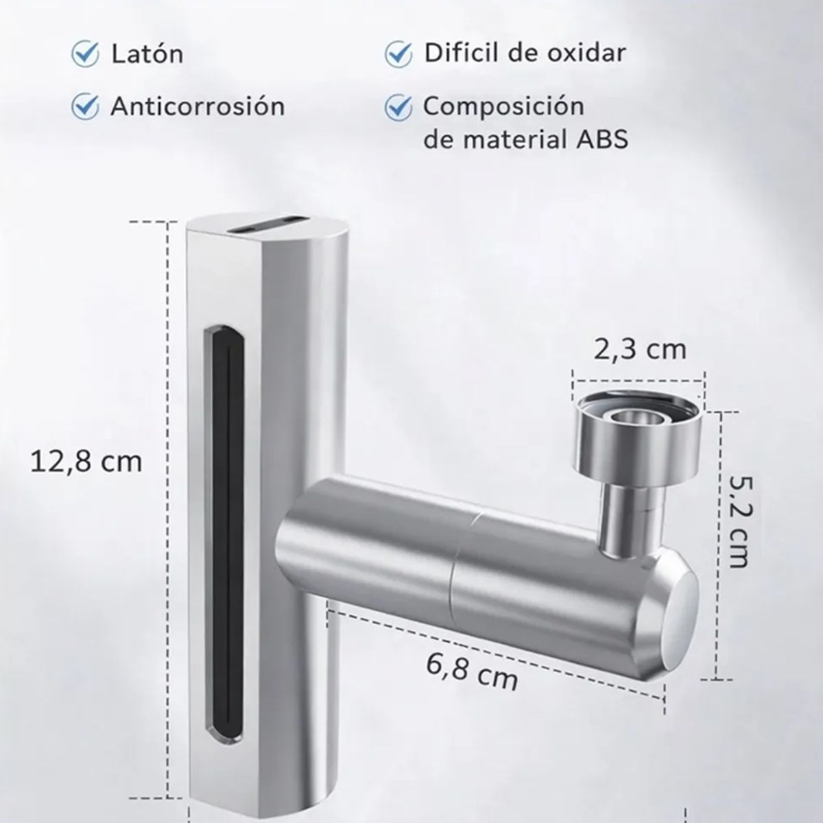 MOVI - Grifo 4 en 1 para Cocina 360° – Rotación Total y 4 Modos de Agua