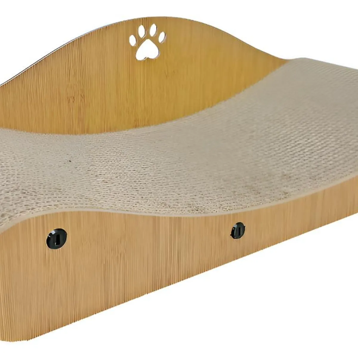 GENERICO - Rascador Cama Sofá Cartón Corrugado Para Gatos Sobre Catnip Beige - Beige