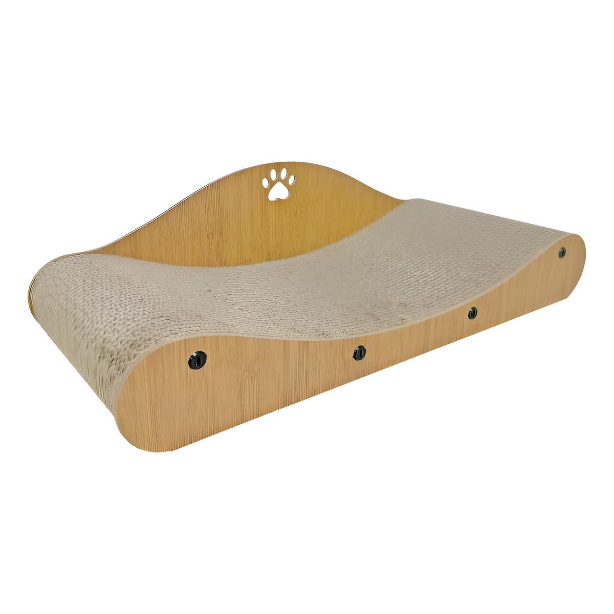 GENERICO - Rascador Cama Sofá Cartón Corrugado Para Gatos Sobre Catnip Beige - Beige