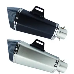 GENERICO - Tronador Para Moto GPR Con Proteccion Tipo Fibra Carbon Y Boca En Colores