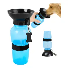 GENERICO - Bebedero Termo Portátil Botella De Agua Paseo De Perros Azul