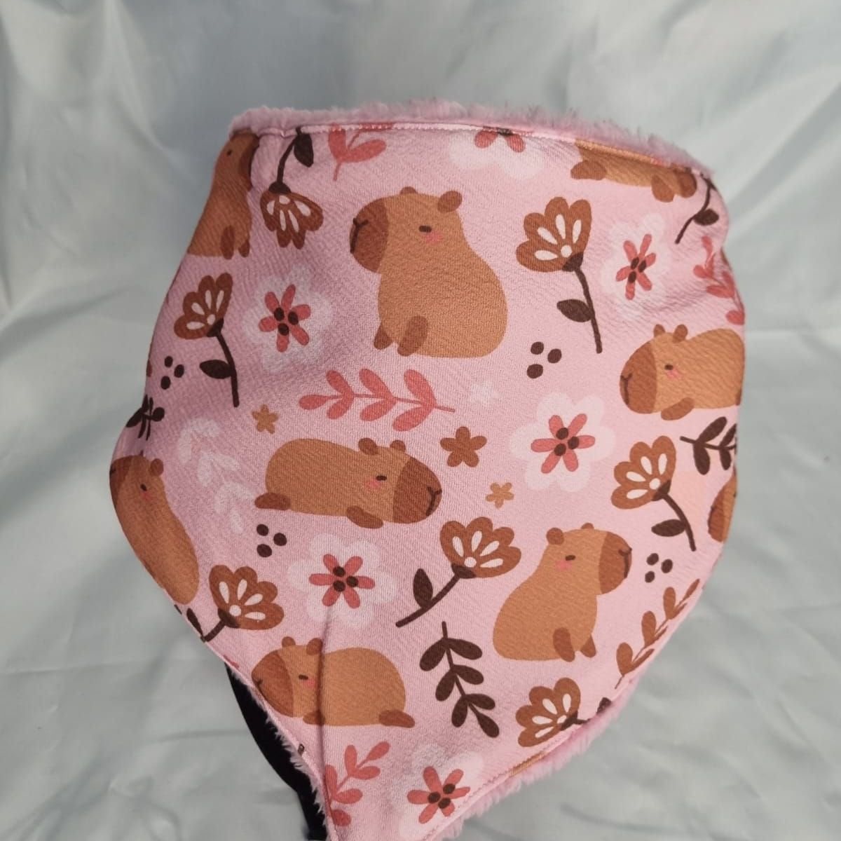 EL MUNDO DE EMMA - Bandana mascota invierno capibara rosa talla XL