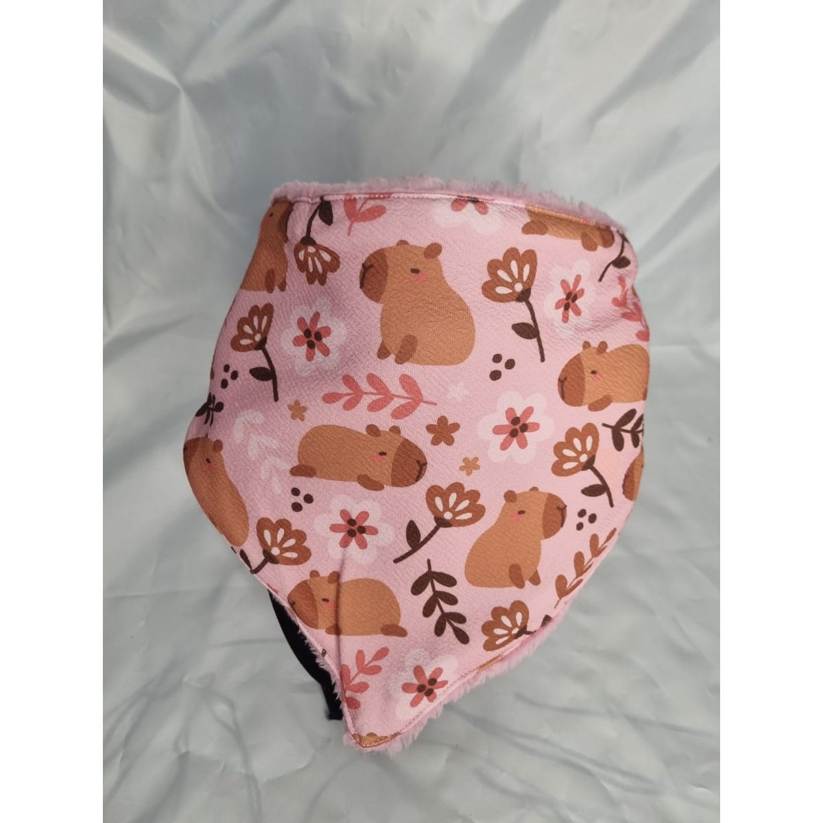 EL MUNDO DE EMMA - Bandana mascota invierno capibara rosa talla XL