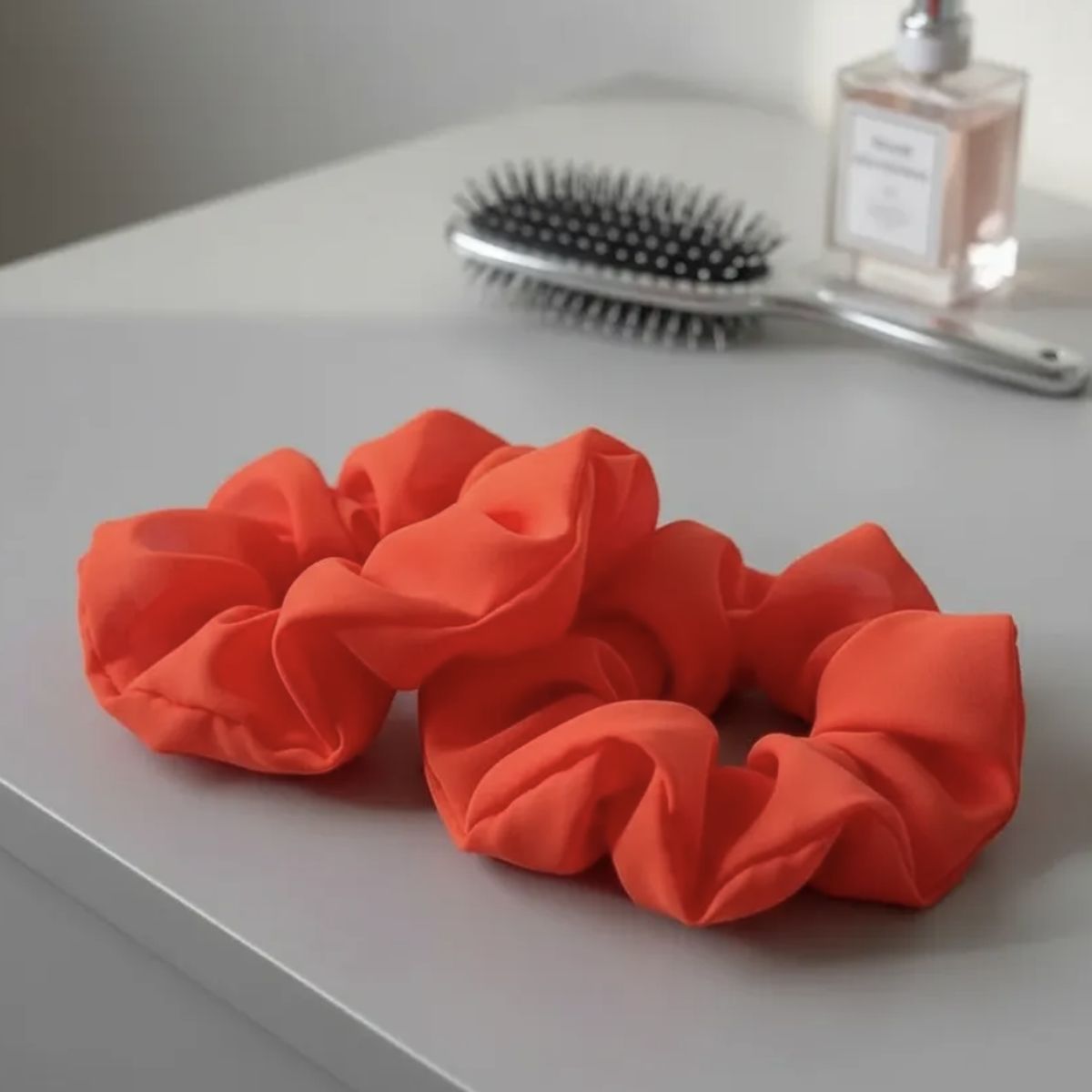 HAOKIDS - Scrunchies naranja colets para cabello niña o mujer en tela poly high confección nacional