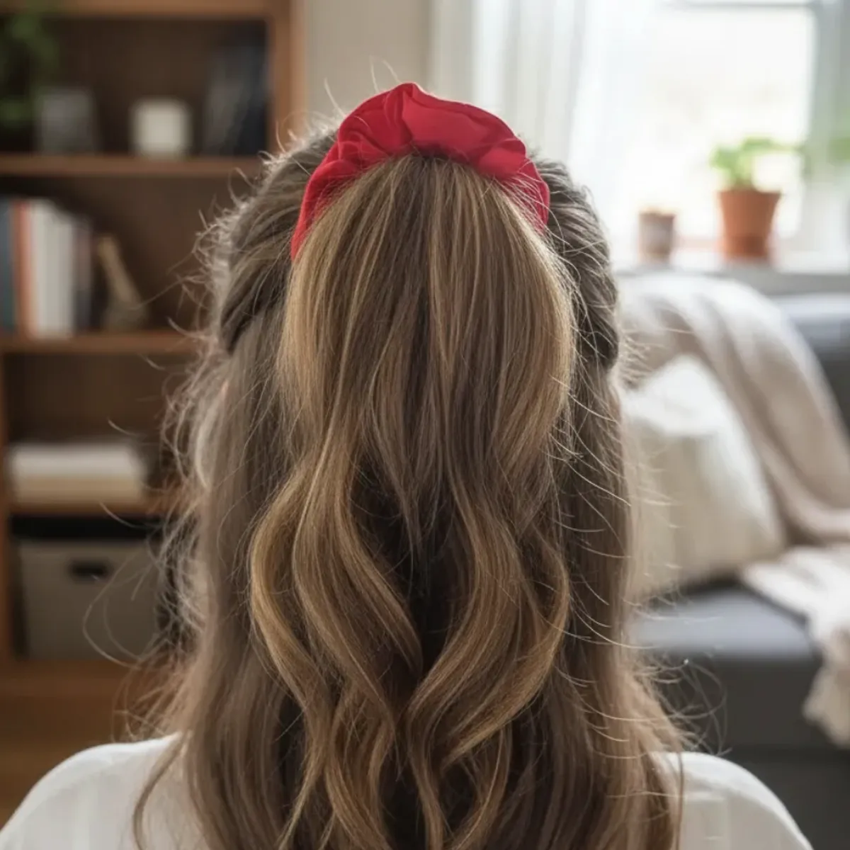 HAOKIDS - Scrunchies rojo pasión colets para cabello niña o mujer en tela poly high confección nacional