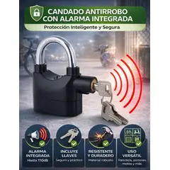 MOVI - Candado Antirrobo con Alarma Integrada