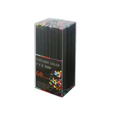 GENERICO - Lápices Tiralíneas Fineliner 0,4mm 60 Colores Punta Fina