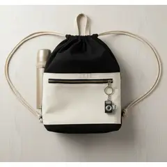 HAOKIDS - Mochila Escolar de lona negra Bolso universidad de viaje o deportes 40x30 cm Confección Nacional