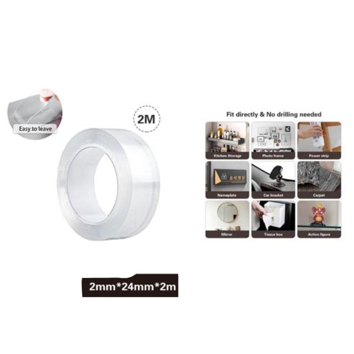 GENERICO - Cinta Nano Doble Cara 2M