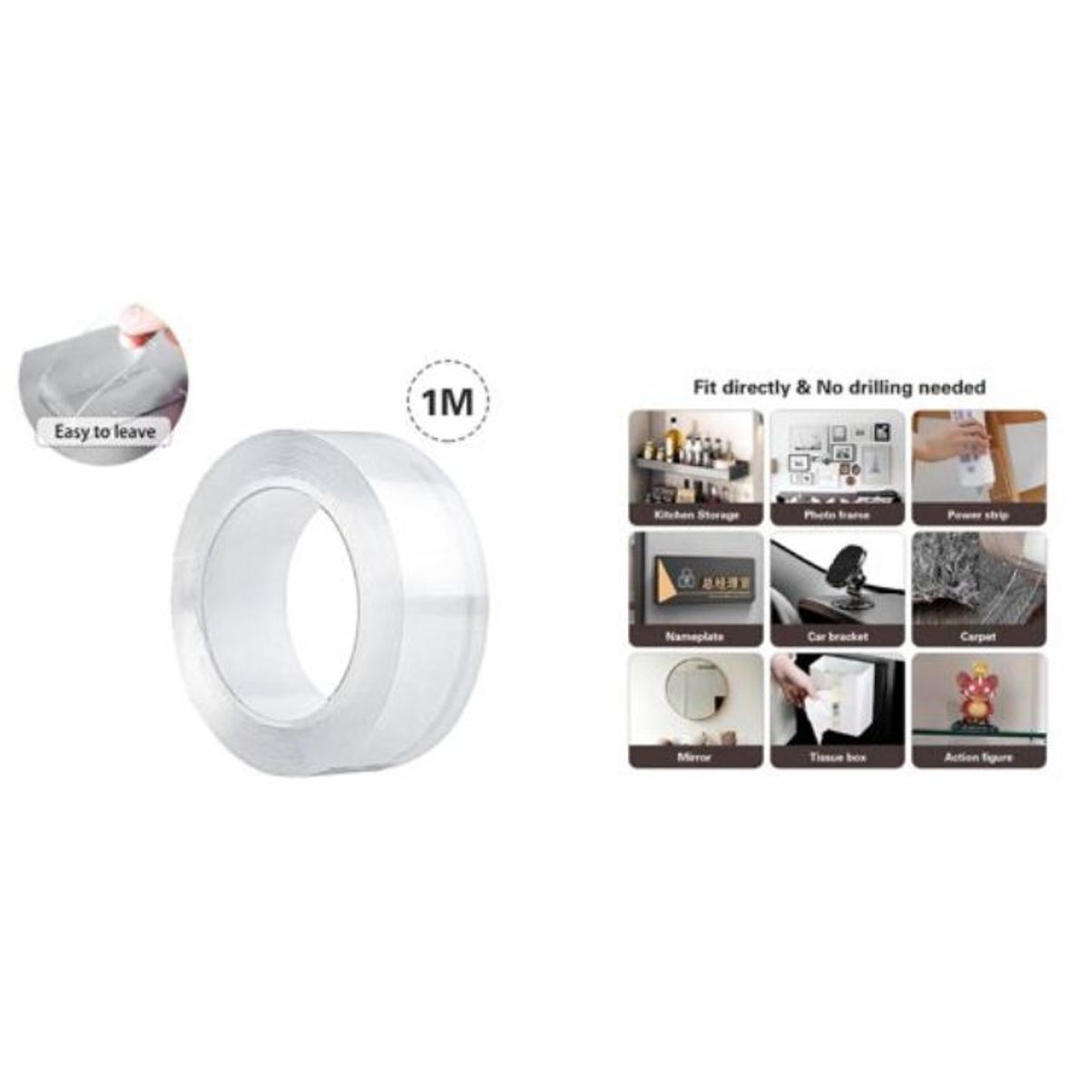 GENERICO - Cinta Nano Doble Cara 1M