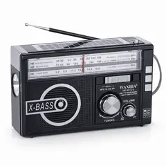 MOVI - Radio Portátil AM FM Recargable con Linterna y Panel Solar