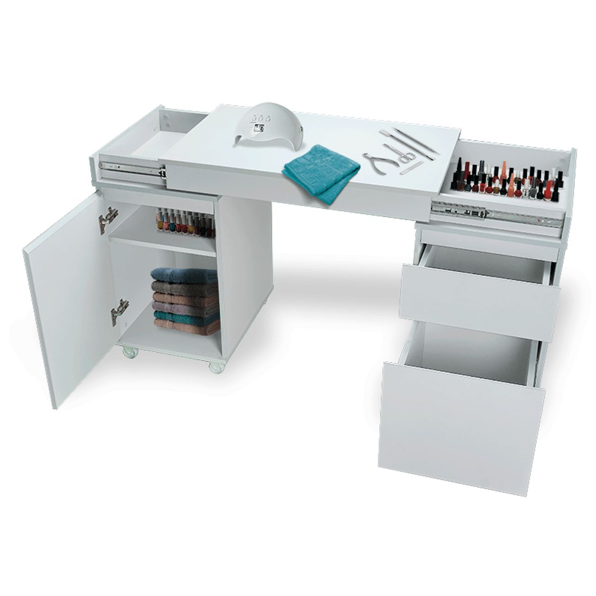GENERICO - Mueble de Trabajo Extensible Melamina Compacta Llega Armado