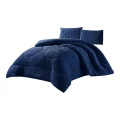 GENERICO - Cobertor De Invierno Texturizado king Azul Marino