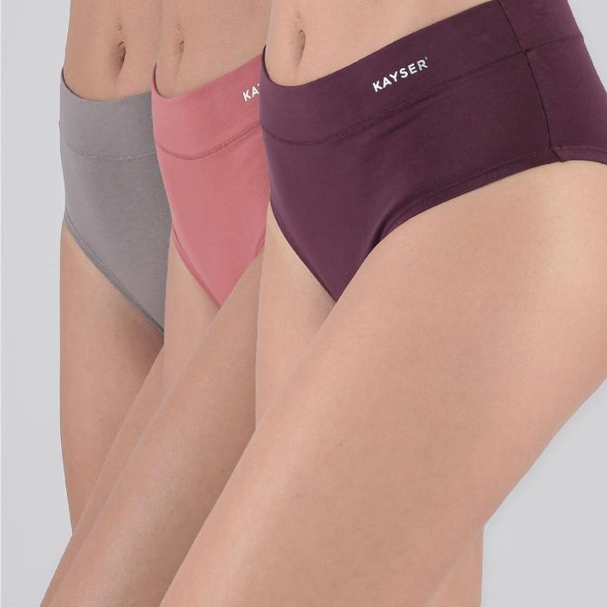 KAYSER - Pack 3X Calzon HI-Leggs Algodón P31180-BUR2 Kayser