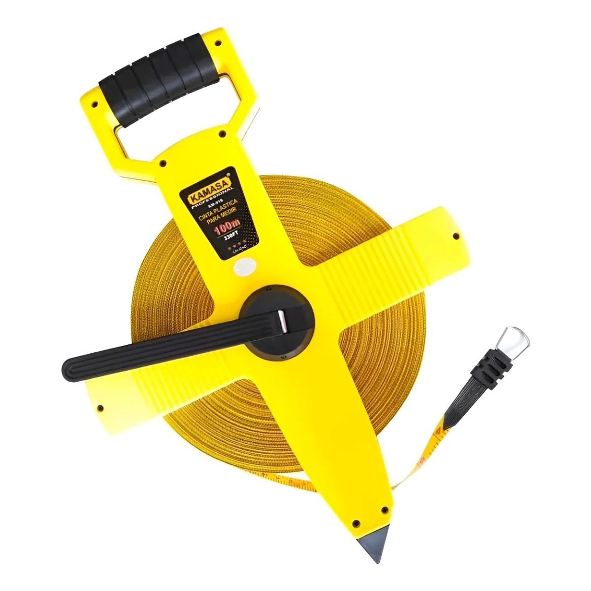 KAMASA - Huincha / Cinta Métrica De 100 Mts Con Manilla Profesional