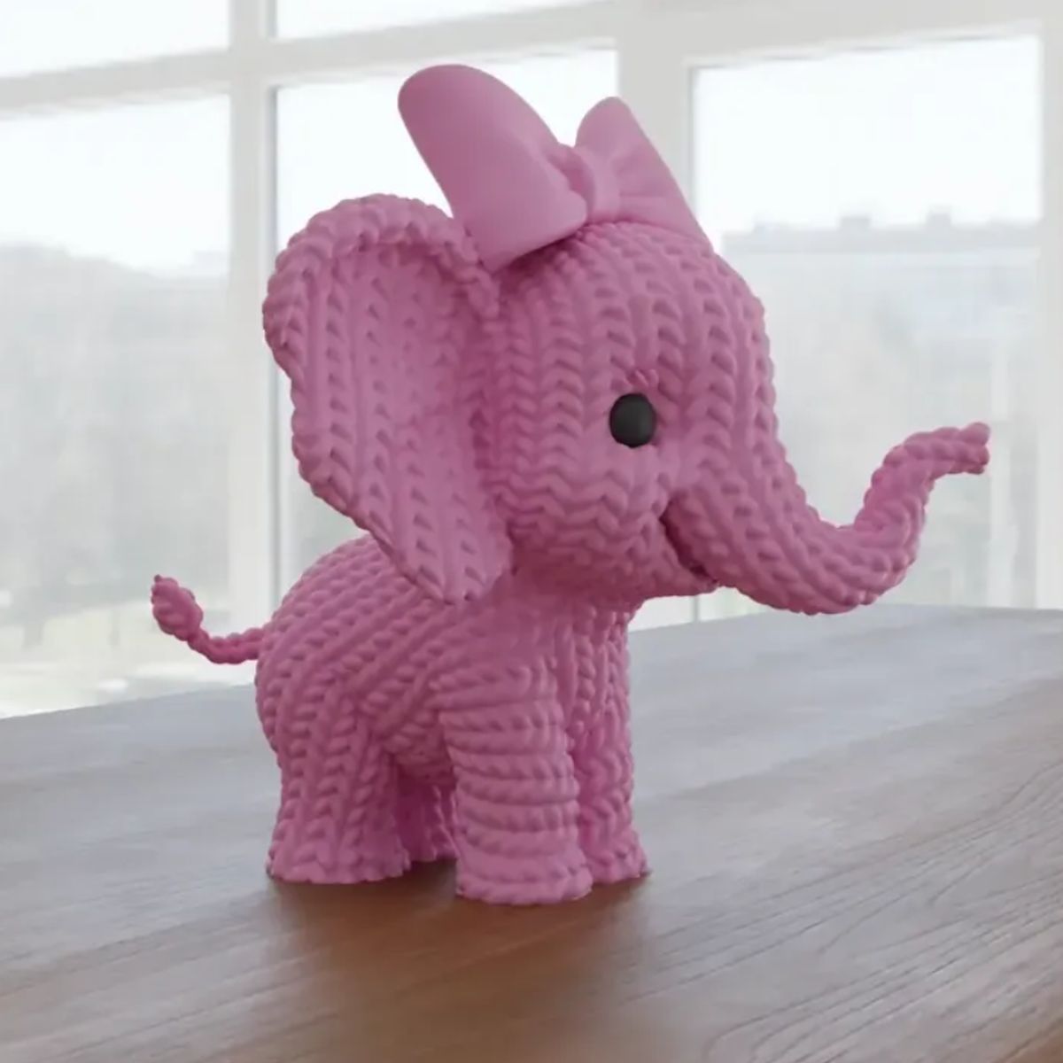 GENERICO - Figura Elefante adorable de punto