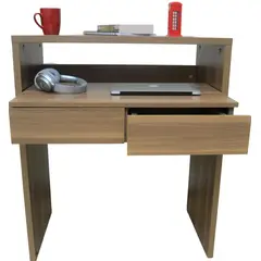 GENERICO - Escritorio Cubierta Móvil Laminado Compacto con 2 Niveles Y 2 Cajoneras.