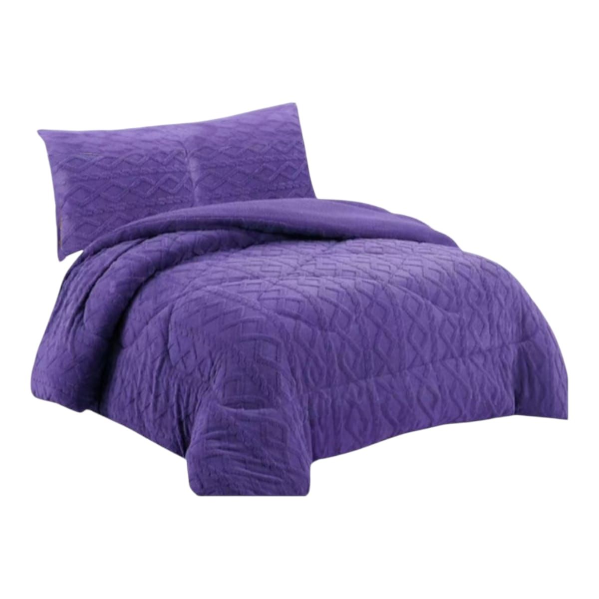 GENERICO - Cobertor De Invierno Texturizado king Morado