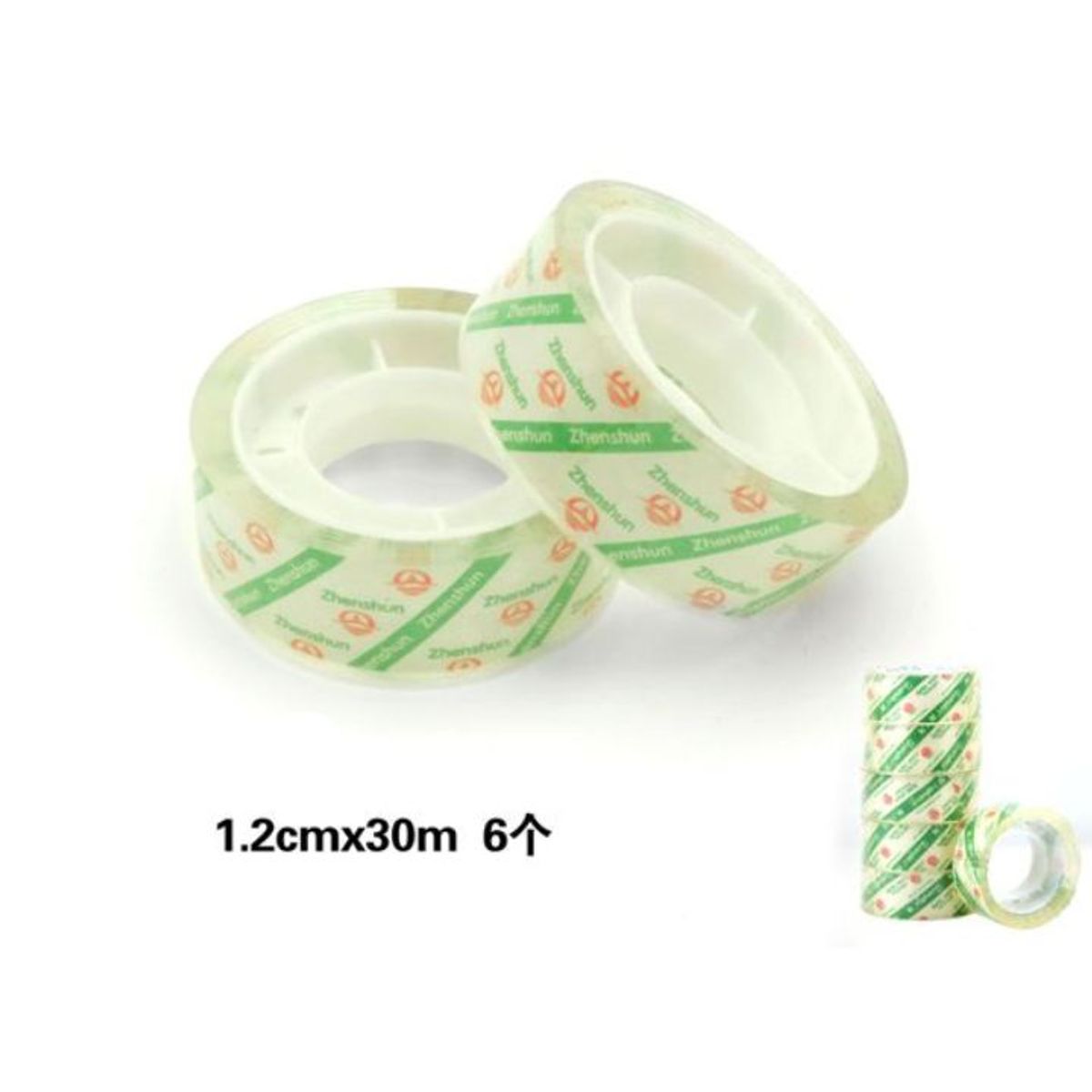 GENERICO - CINTA ADHESIVA 12MM X 30M 6PCS