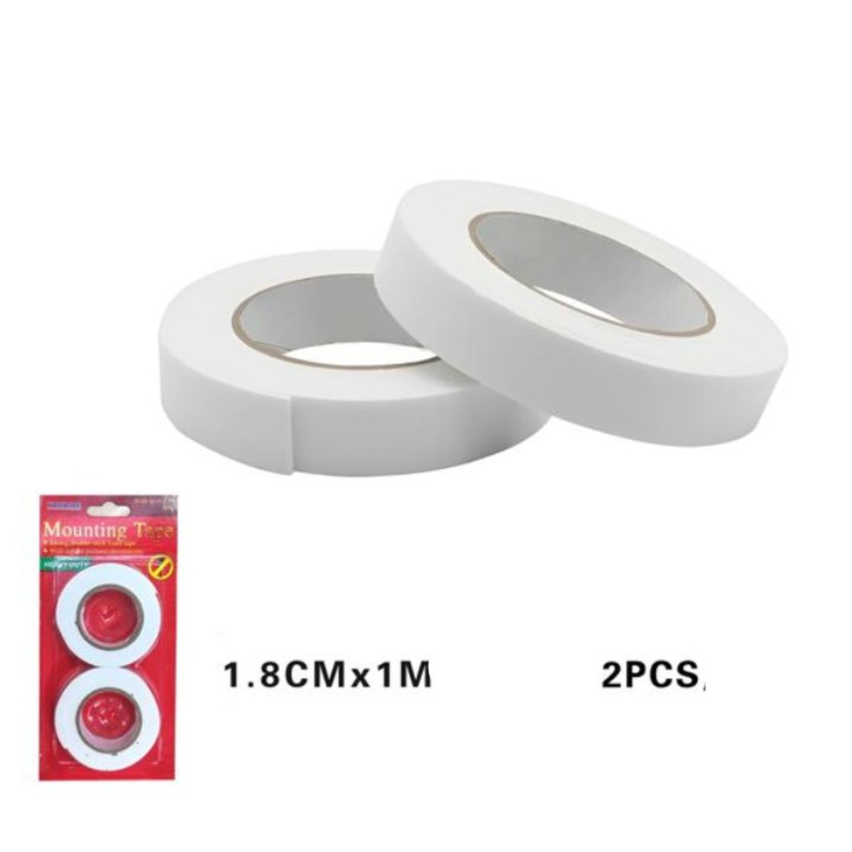 GENERICO - CINTA DOBLE PEGAMENTO 18MMx1M