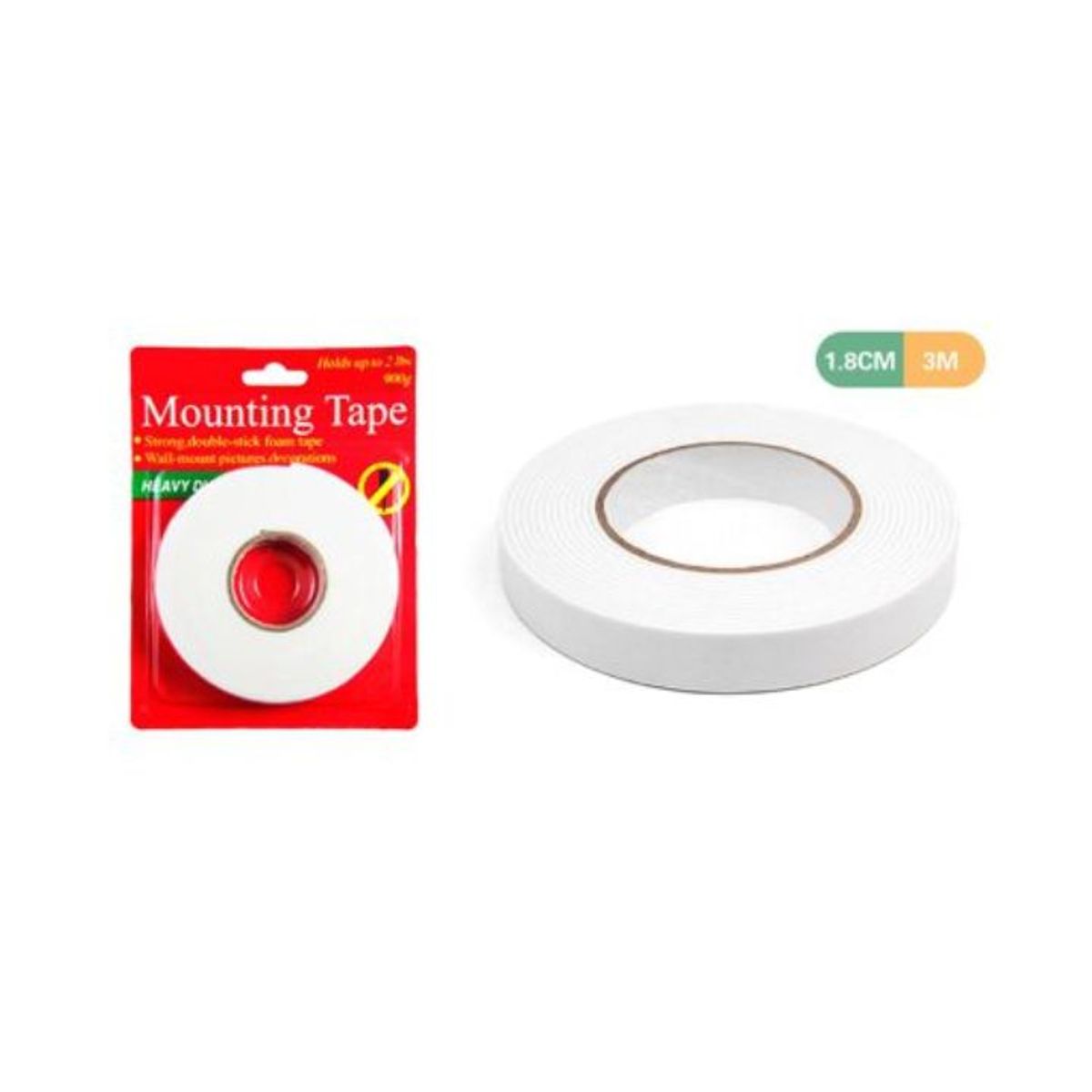 GENERICO - CINTA DOBLE CONTACTO 18MMx3M 1PCS