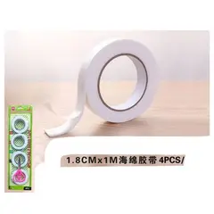GENERICO - CINTA DOBLE PEGAMENTO 18MMx1M 4PCS