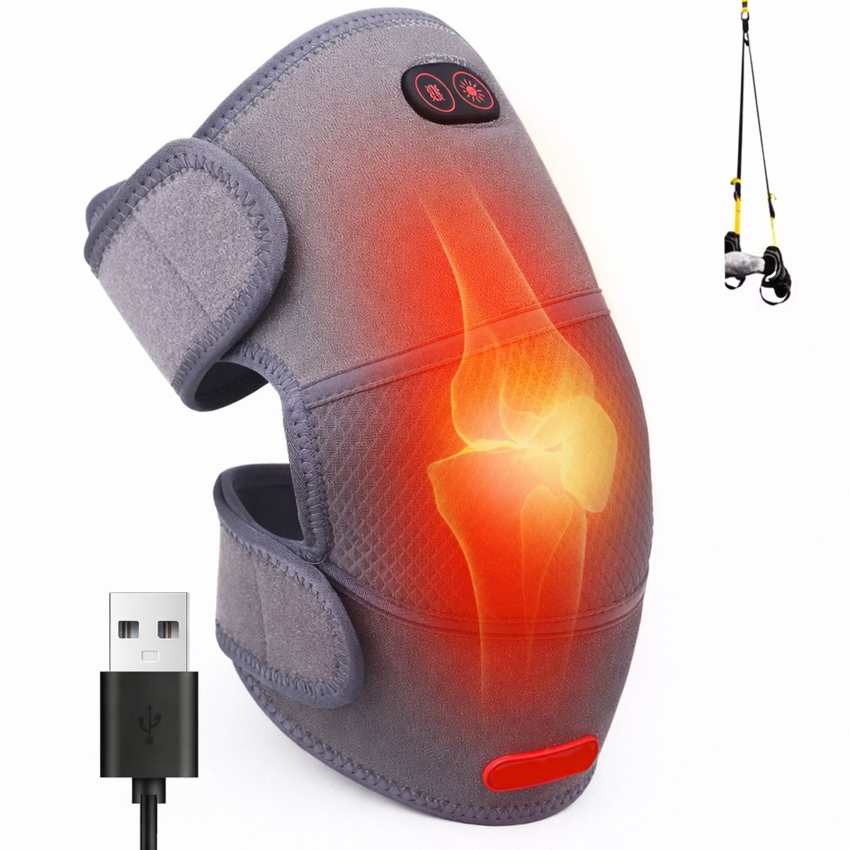 GENERICO - Rodillera 3 en 1 Calefacción, Vibración y Masaje Dolores